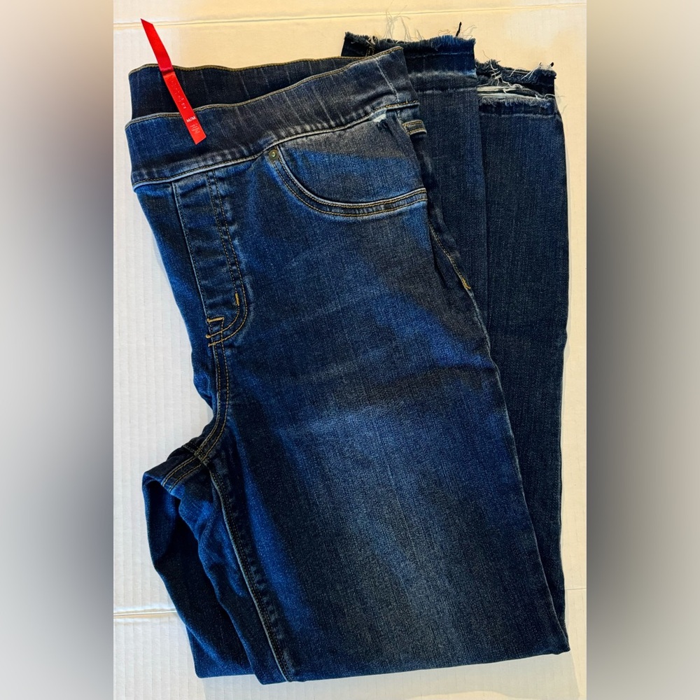 Distressed Ankle Skinny Jeans, Medium Wash